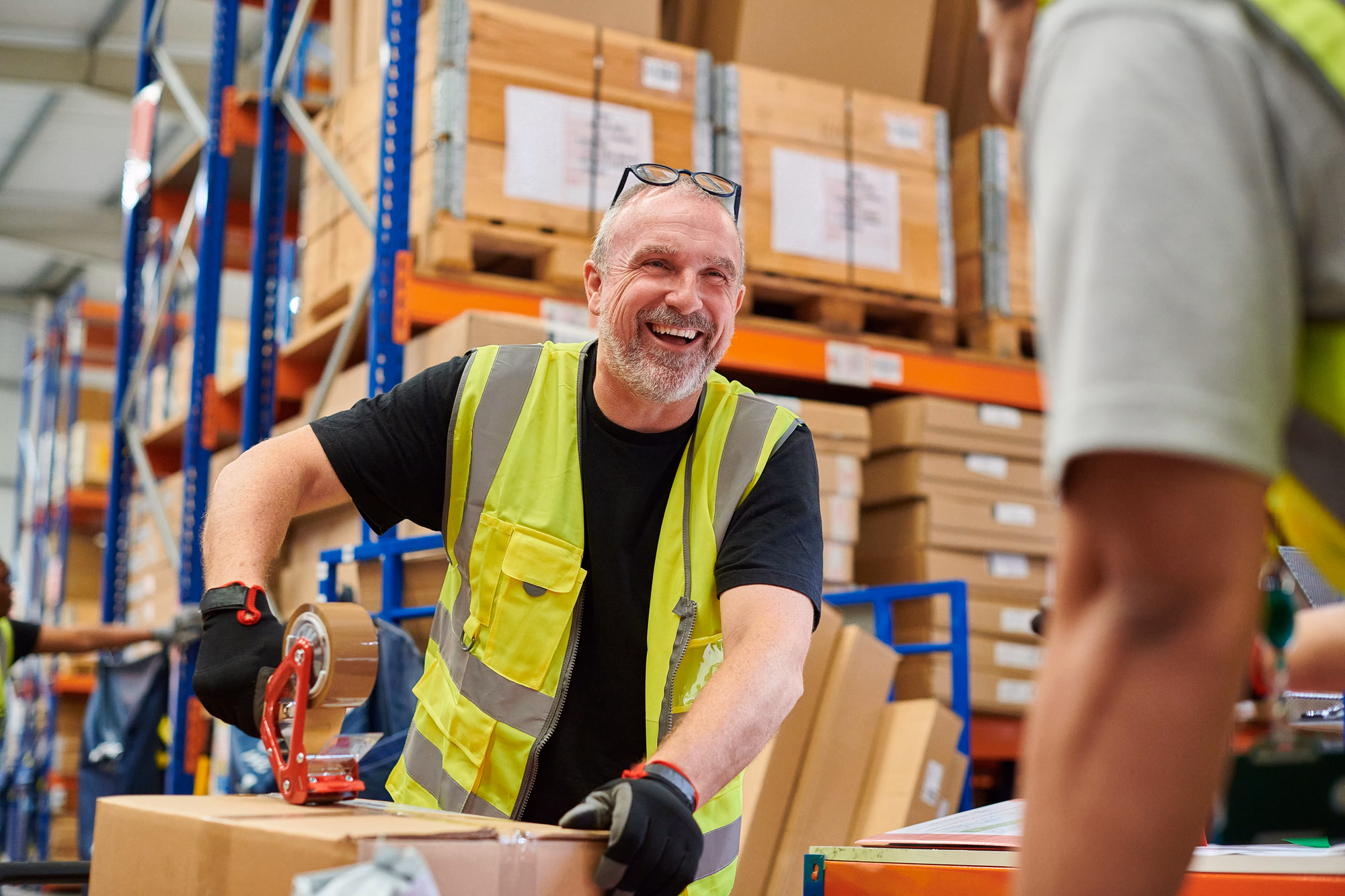 Warehouse worker transforming the workplace